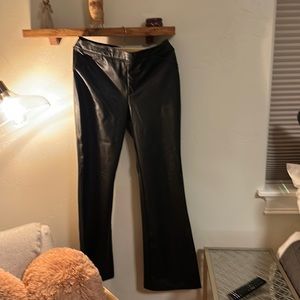 Spanx faux leather flare pants